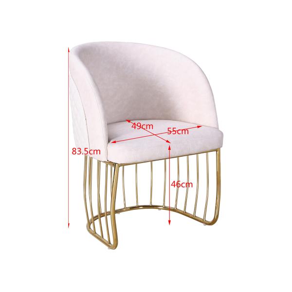 Luxury 55cm 83.5cm Faux Leather Upholstered Dining Chairs