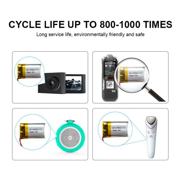 752030 Мини Липо аккумулятор 3.7v 300mah перезаряжаемая Ли полимерная батарея