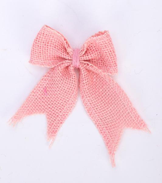 8cm*11cm Jute Ribbon Bow Green Rose Decorative Burlap Ribbon Bow