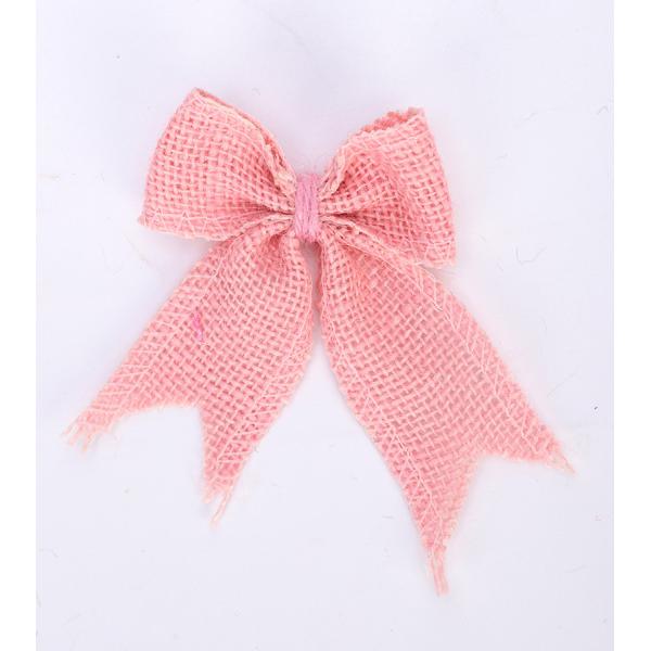 8cm*11cm Arco de cinta de yute Verde Rosado Decorativo Arco de cinta de enchufe