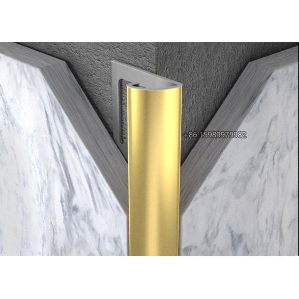 ODM 316 Stainless Steel Decorative Profiles 1.2mm Thick For Ceramic Tile Edging