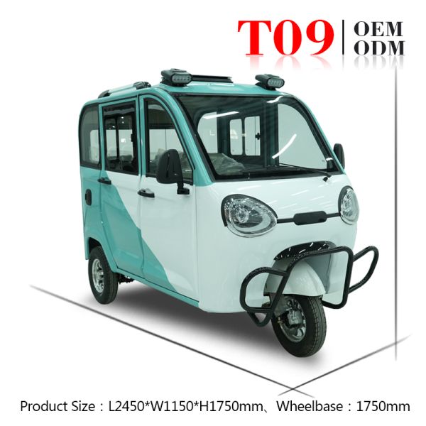 High Speed Tuk Tuk Electric Rickshaw Passenger Tricycle Car Fast Charging 1800w