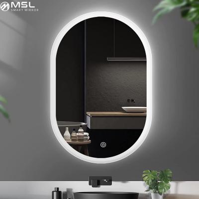 Intelligent LED Backlit Vanity Mirror Wall Mounted Smart Bluetooth Mirror Anti Fog
