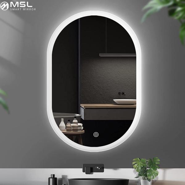 Intelligent LED Backlit Vanity Mirror Wall Mounted Smart Bluetooth Mirror Anti Fog