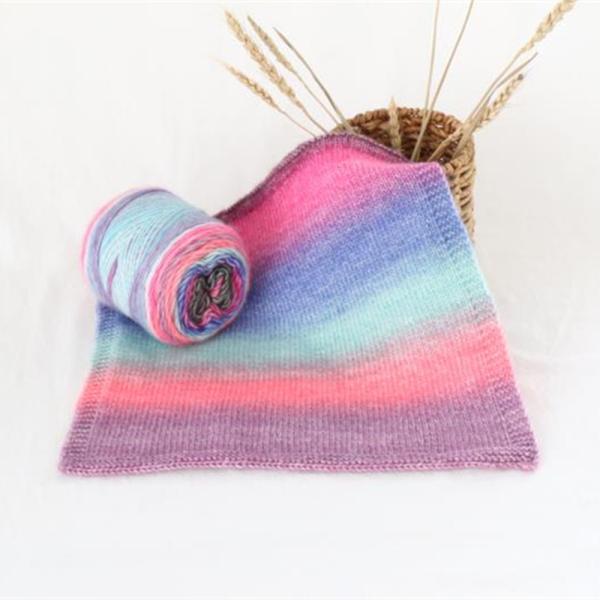 Colorful Wool Acrylic Cotton Blended Hand Knitting Yarn For Crochet