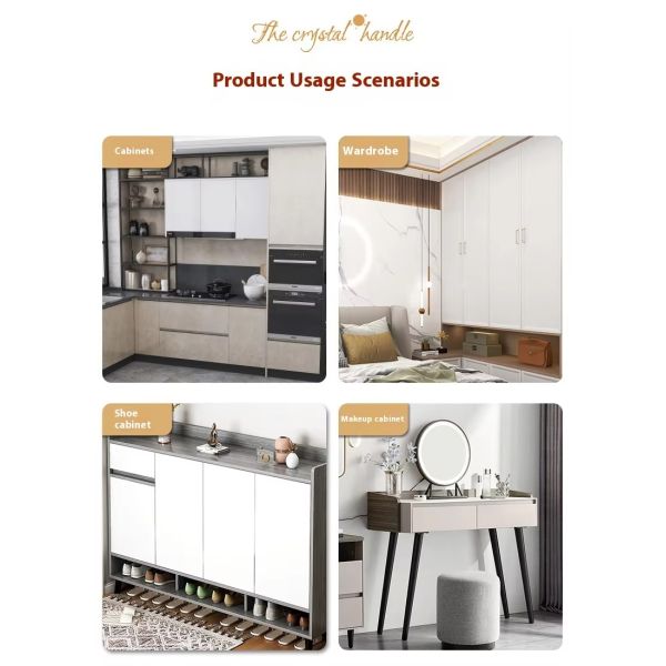 Modern Plastic Acrylic Wardrobe/dresser Handle Ball Crystal Furniture Handle for Kitchen Cabinet Drawer Hardware Accessories