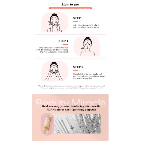 Custom Private Label Microneedling Needles Skin Care Microneedling Skincare Pdrn Peptide Salmon Dna Serum Face Lotion