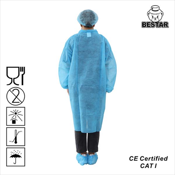 SPP 6xl Large Medium Disposable Lab Coat Blue Yellow For Doctor Clinic