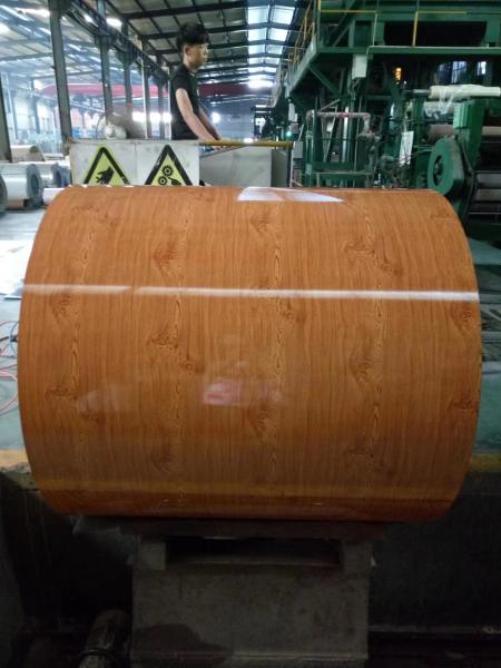 Wall Cladding Interior Decoration Wood Grain Steel Coils Pre-Painted Galvanised Steel Coil Z180 PE 15 Years Warranty