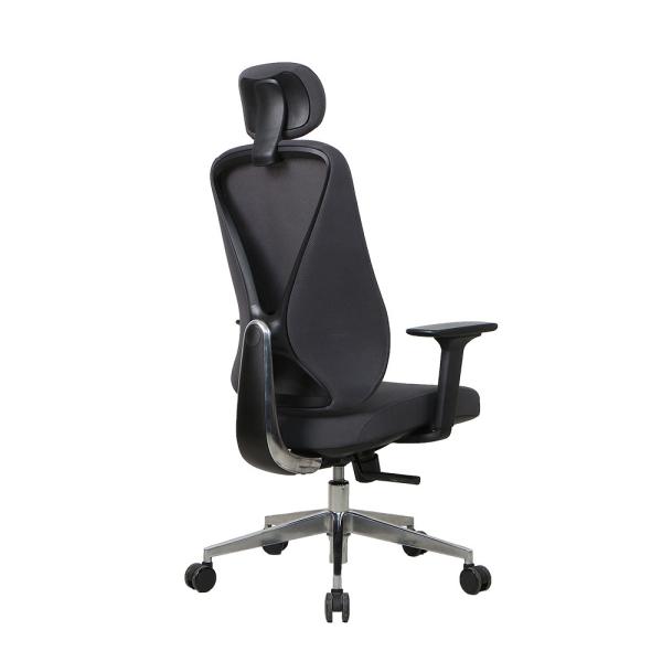 PU Pad High Back Black Breathable Ergo Infinity Mesh Chairs With Headrest And Lumbar