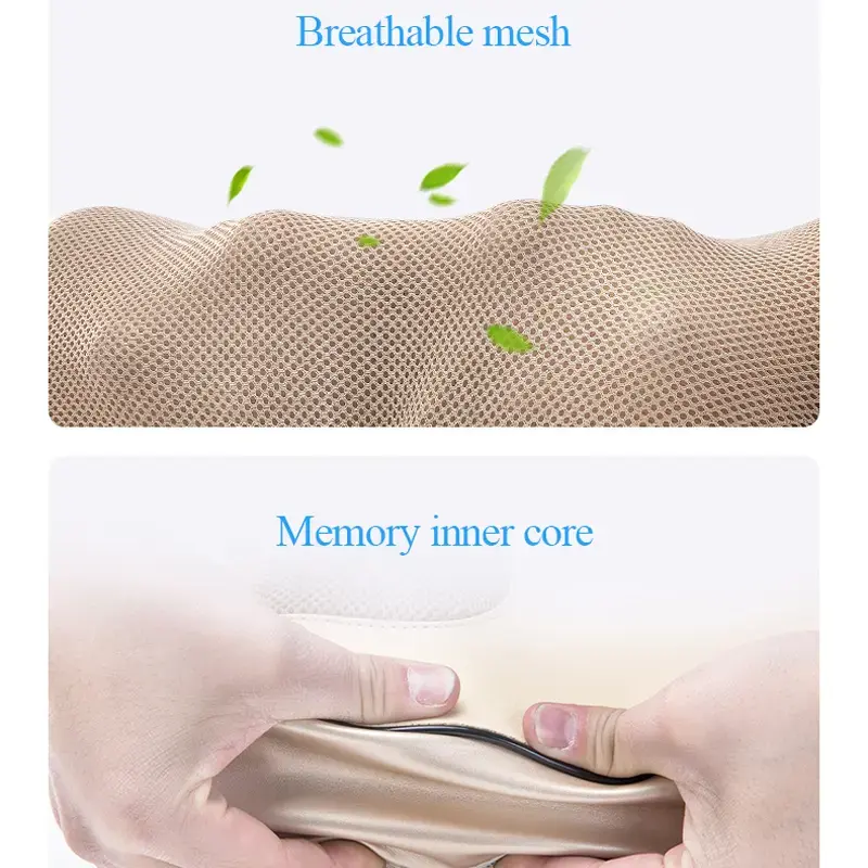 s Best Shiatsu Infrared Heat Neck Kneading Massage Cushion with 500mAh Battery Charge
