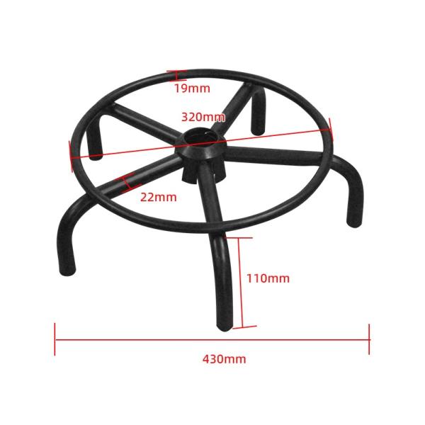 Spray Black Bar Stool Accessories 430mm Five Star Foot PU Chair Base