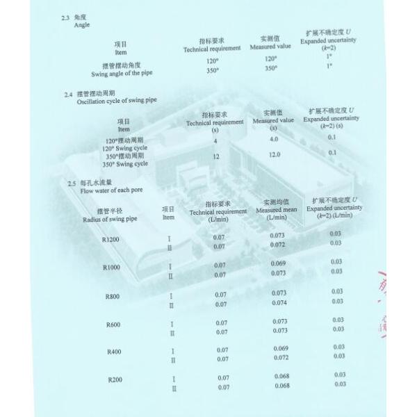 Испытательное оборудование входа воды нержавеющей стали, осциллируя трубка Р200 к Р1600