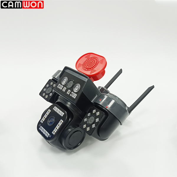 Four Lens 12X Zoom Security Cameras Smart AI Tracking Wireless WIFI Outdoor PTZ