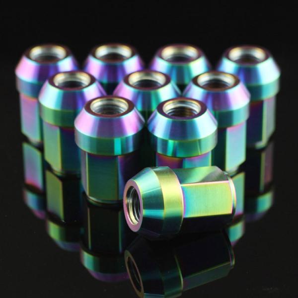 GR5 Lug Titanium Wheel Lug Nuts M12x1.25 M12x1.5 M14x1.5 M14x1.25 With PVD Coating