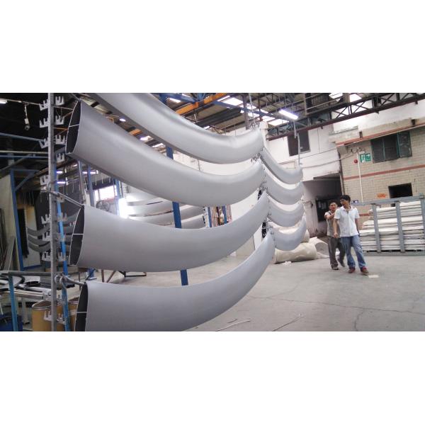 Customized Aluminum Aerofoil Sunshade Louver Windows with Wooden Color