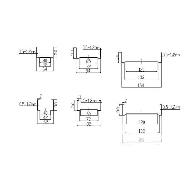 0,4 - el perno prisionero y la pista de acero del metal del grueso de 1.0m m ruedan anterior para el braguero de acero del tejado de la pared seca