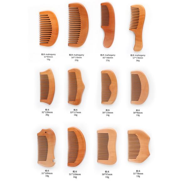 Natural Pear Wooden Hair Comb Hair Care Tools Double Sided Home Use