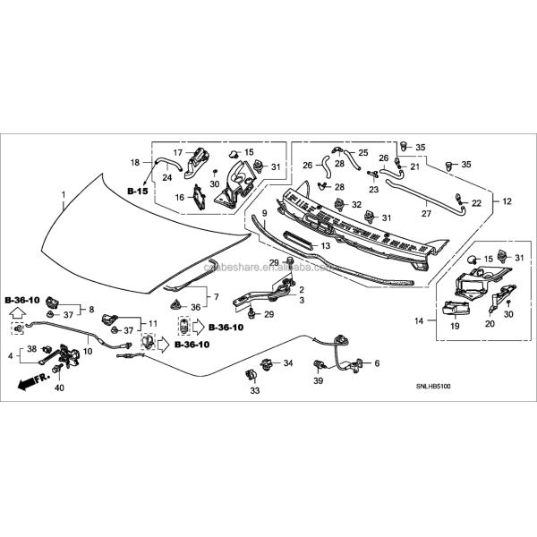 74210-SNA-A00 Side Cover Cowl for HONDA CIVIC 2006-2011 FA1/FD2 Tested and Guaranteed