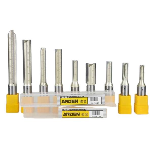Wooden Milling Cutter CNC 2 Flute End Mill Straight Slotting Cutting Bit for Wood Arden Bits Double Flute Straight Bits