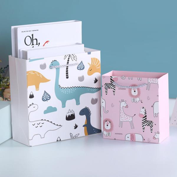 Creatrust White Kraft Price Channel so Custom Logo Perfume Ribbon Print Pouch Paper Bag