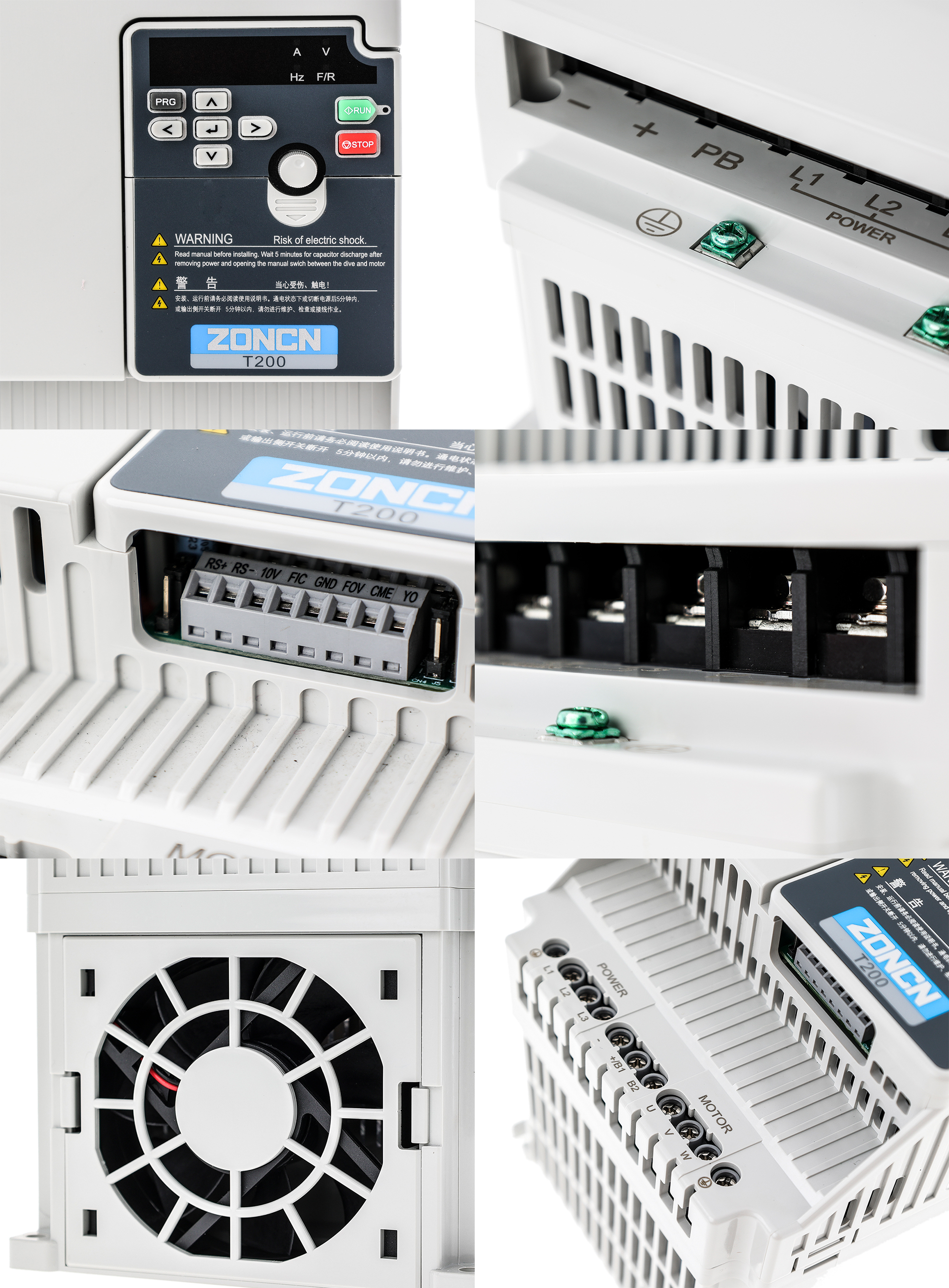 ZONCN T200 серия Vfd инвертор низкое напряжение 380v 15kw для грунтовой мельницы