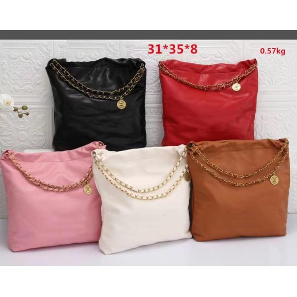 5 Colors Large Metal Chain Tote Handbags for Women Designer All Seasons Large Size