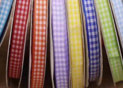4 Inch Wear Resistant Plaid Wired Ribbon For Crafts Decoration