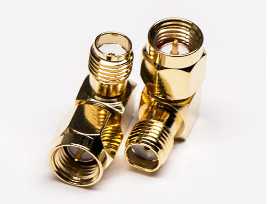 Right Angle Male to Female RF Coaxial Connector , SMA Coaxial Cable Fittings