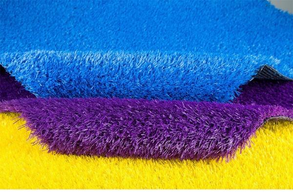 Children 25mm Colorful Artificial Grass Field Roll / Fake Lawn Turf Ornamental