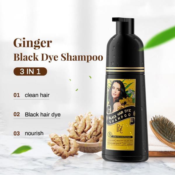 5 minutes fast dyeing magic grey coverage black hair dye shampoo
