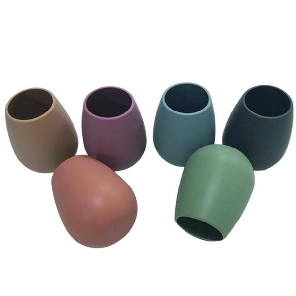 FDA Approved Silicone Wine Cup engraved logo , 265ml Silicone Beer Cup