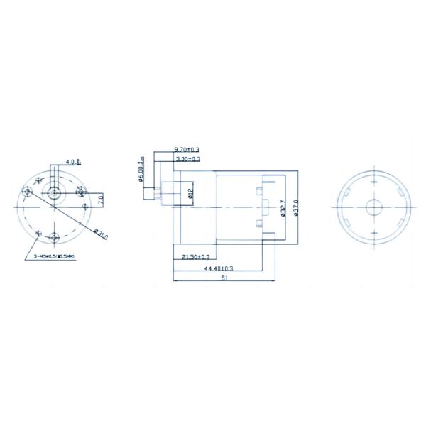 Мотор медицинского оборудования 7.4 В мотор передач, используемый для контроля артериального давления