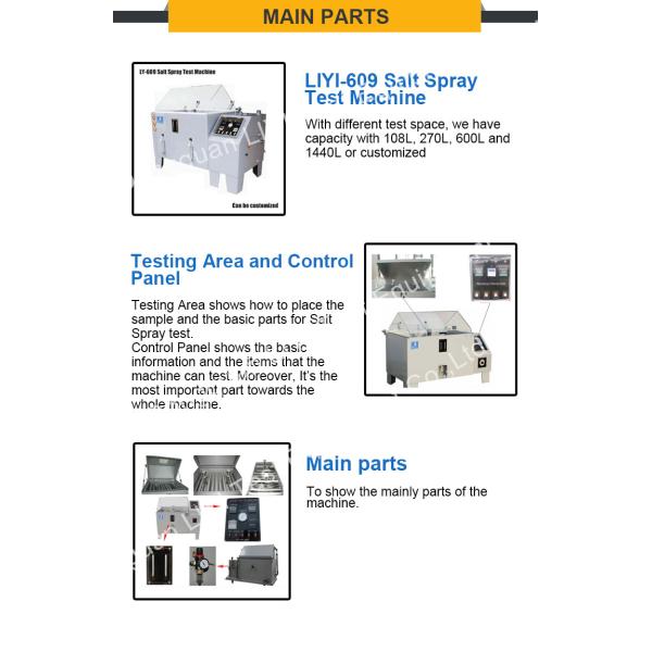 Корозия лаборатории циклическая имитирует камеру брызг соли тестера тумана соли
