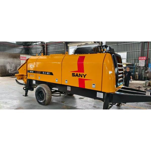 2015 refurbished Trailer Mounted Concrete Pump Sany 8018 Stationary Trailer Pump