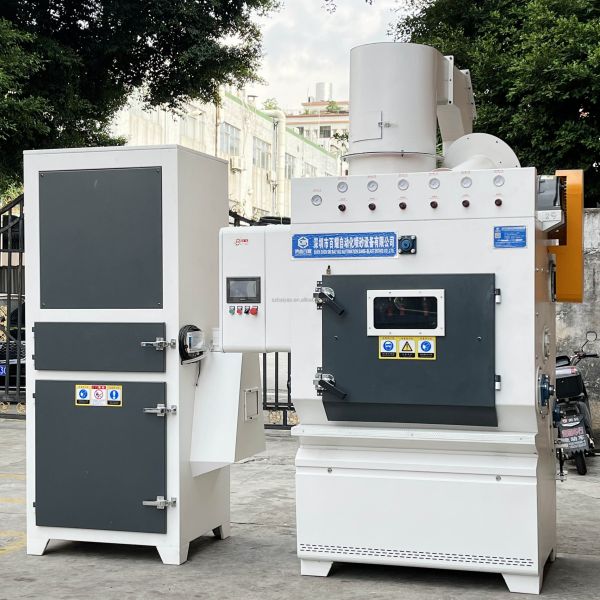 Automatic Sand Blasting Machine with Rubber Belt Track