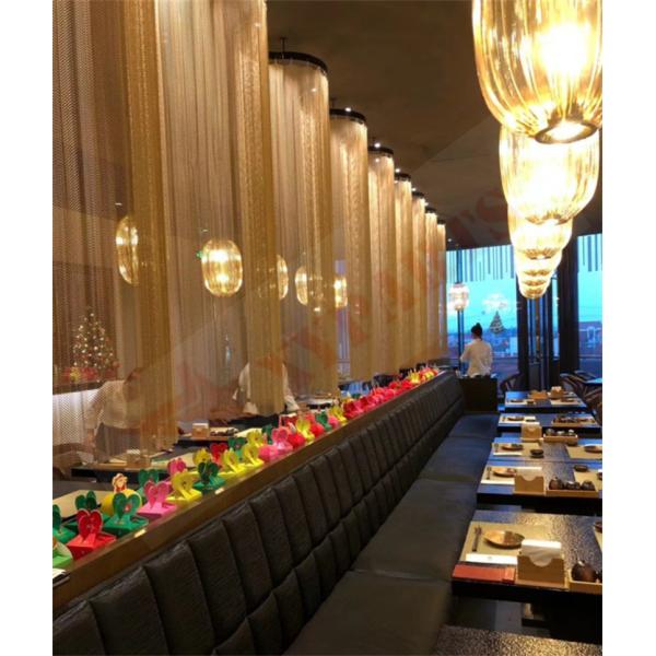 Corrosion Resisting Coil Metal Mesh Drapery 1.2mm For Interior Decoration