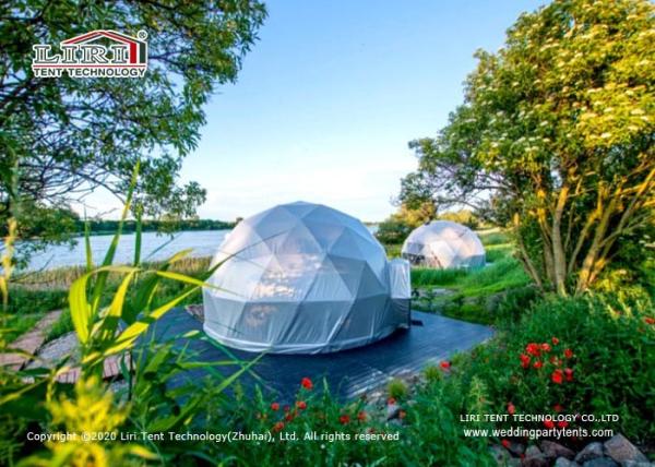 Galvanized Steel Frame 3m Geodesic Dome House Tent For Garden
