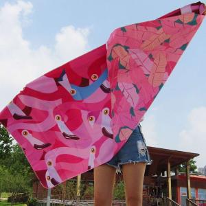AquaCool Best Selling Custom Microfiber Beach Towel Recycled PET Printed Sand Free Sand Free Wholesale