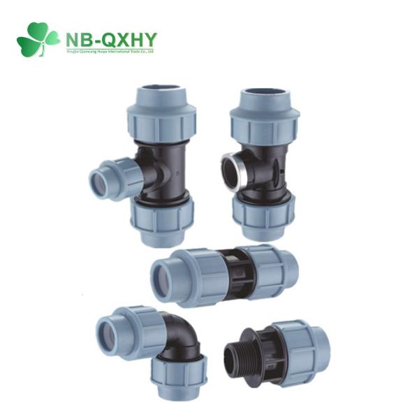 Color claro PP ajuste de compresión para el riego PP Silla de sujeción en 16mm-110mm 1/2-4