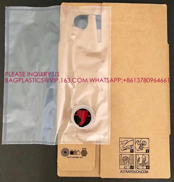 Wine Bag-In-Box Kits Eco-Friendly Juice Bottle Alternative Store Pouch, Coffee, Cocktail