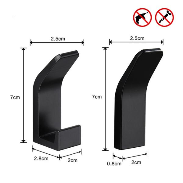 Kitchen Robe Bathroom Self-Adhesive Coat Towel Hooks Wall Hangers Hooks Anti-Skid Heavy-duty Hanging Hooks