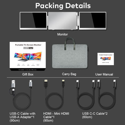 S10 IPS Computer Portable Monitor 15.6 Inch 1080P Plug & Play Extend PC Screen