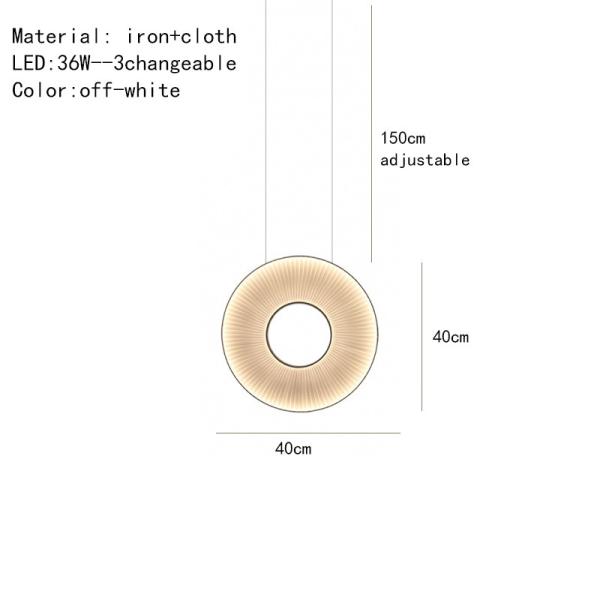 Modern Fabric Pendant Light Designer Iris Pendant Lamp For Living Room Hotel Lobby Chandelier(WH-AP-538)