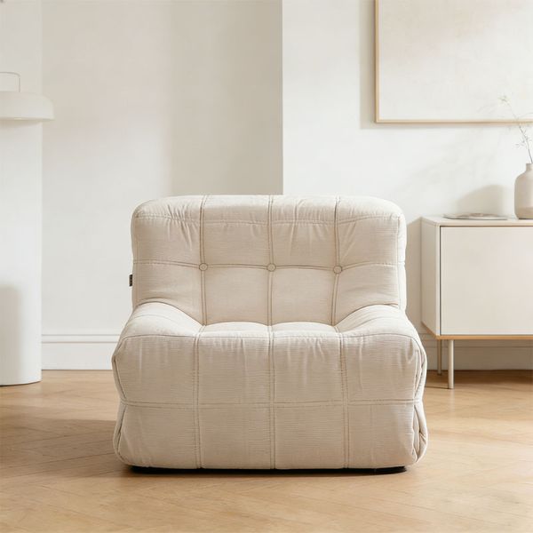 Luxury Modern Brown Vacuum Compression Sofa For Living Room Single 1 Seat Modular Sofa Couch