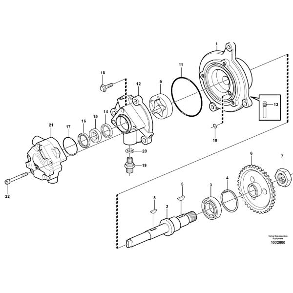 15033078 Запчасти экскаватора для нефтеотводного насоса для A35F A40E