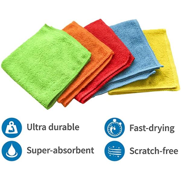 Lightweight 20 Inch Microfibre Cleaning Cloths , Car Wash Microfiber Cloth
