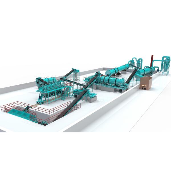 380 / 415V 2-6mm Organic Fertilizer Production Machine line at Chicken Manure