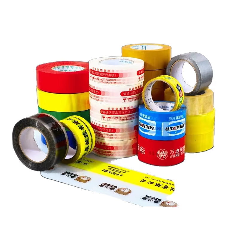 Custom Brown BOPP Printed Carton Sealing Packing Tape Super Clear OPP Box with Fragile Acrylic Adhesive Logo Packaging Tape