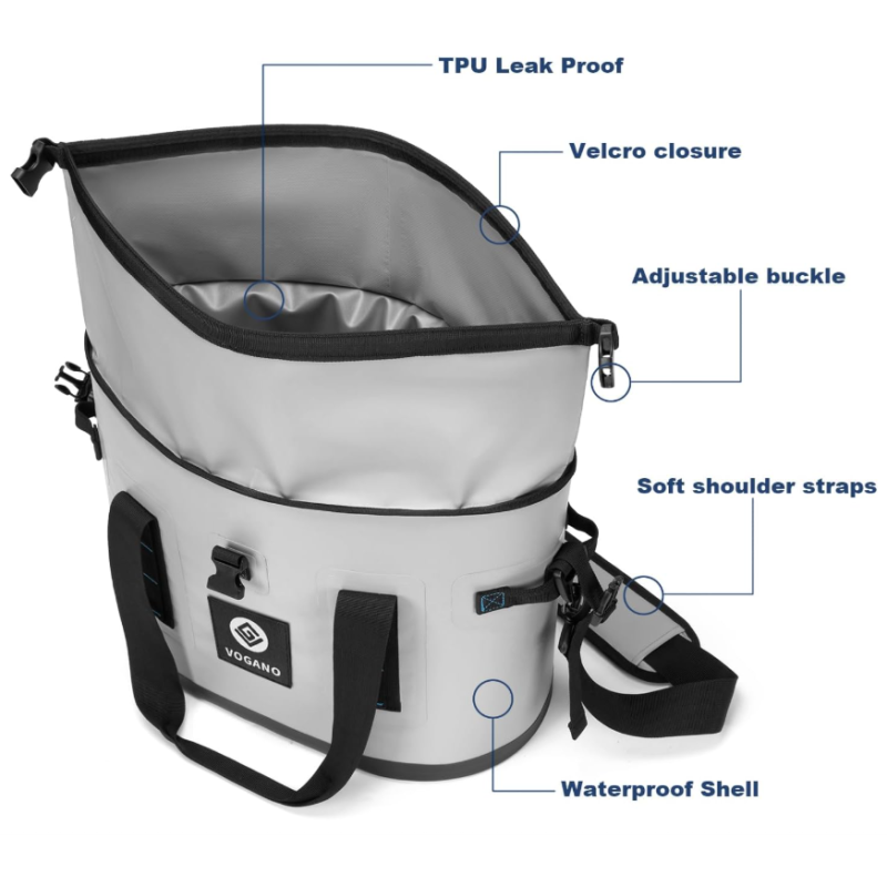 40 Can Soft Cooler Bag - Insulated Leak-Proof Large Cooler Bag with Roll-Top Waterproof Seal | Portable Ice Chest for Camping, Beach, Travel, Picnics | 12HR Cold Retention